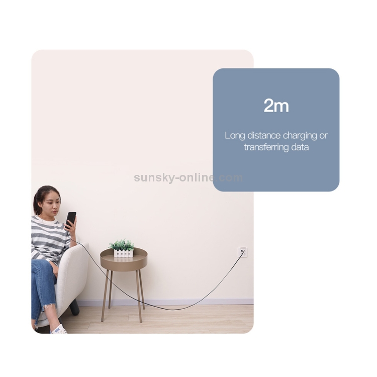 Baseus 1.5A USB to 8 Pin Nylon Weave Style Fast Charging Cable with Indicator Light, Cable Length: 2m(Black) Baseus 1.5A USB to 8 Pin Nylon Weave Style Fast Charging Cable with Indicator Light, Cable Length: 2m(Black)