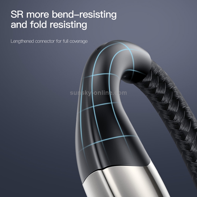 Baseus 1.5A USB to 8 Pin Nylon Weave Style Fast Charging Cable with Indicator Light, Cable Length: 2m(Black) Baseus 1.5A USB to 8 Pin Nylon Weave Style Fast Charging Cable with Indicator Light, Cable Length: 2m(Black)