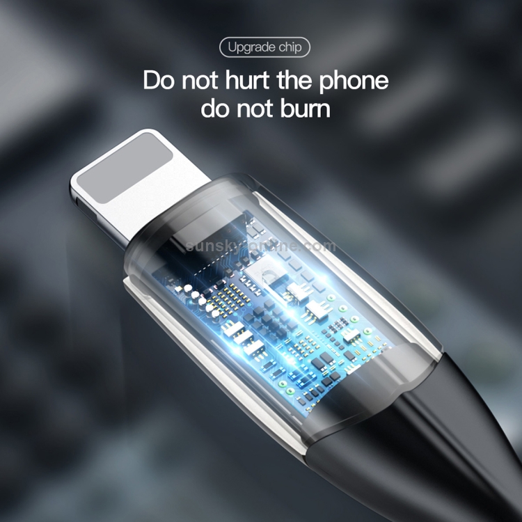 Baseus 1.5A USB to 8 Pin Nylon Weave Style Fast Charging Cable with Indicator Light, Cable Length: 2m(Black) Baseus 1.5A USB to 8 Pin Nylon Weave Style Fast Charging Cable with Indicator Light, Cable Length: 2m(Black)