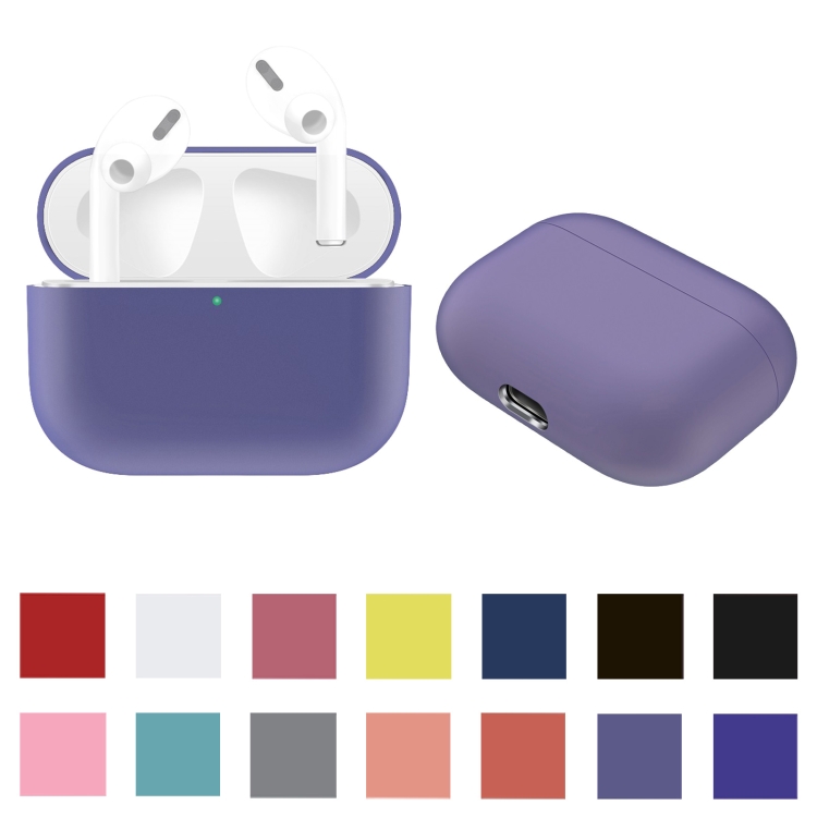 For AirPods Pro Solid Color Silicone Earphone Protective Case (Wine Red) For AirPods Pro Solid Color Silicone Earphone Protective Case (Wine Red)