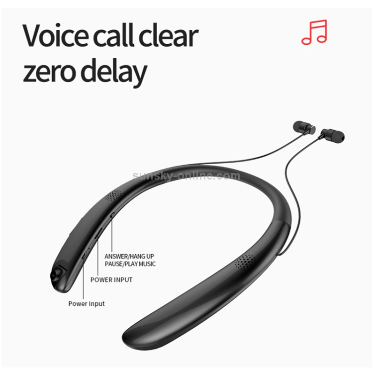 Neck Wearable Recorder Bluetooth Headset with Camera(Black) Neck Wearable Recorder Bluetooth Headset with Camera(Black)
