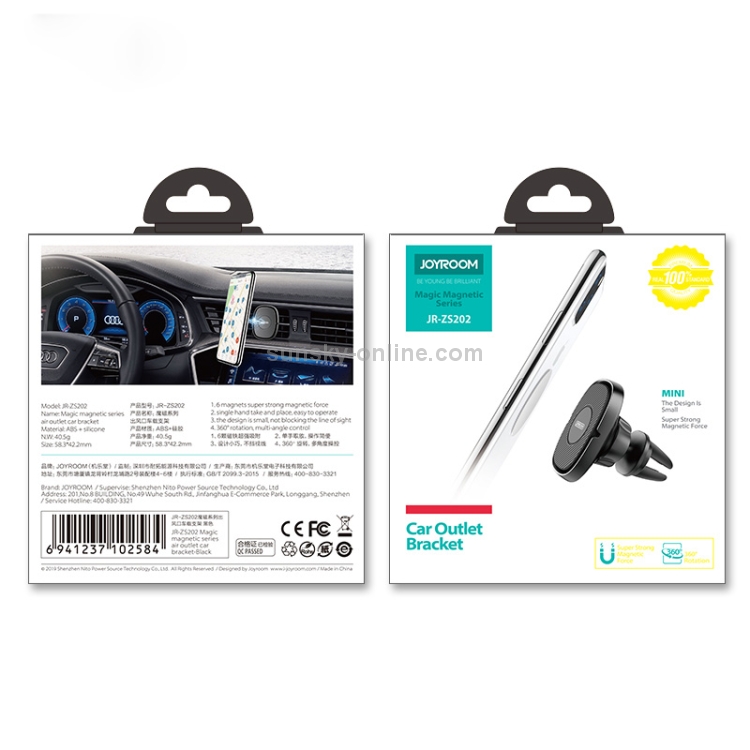 JOYROOM JR-ZS202 JR-ZS202 Magic Magnetic Series Air Outlet Car Bracket (Black) JOYROOM JR-ZS202 JR-ZS202 Magic Magnetic Series Air Outlet Car Bracket (Black)