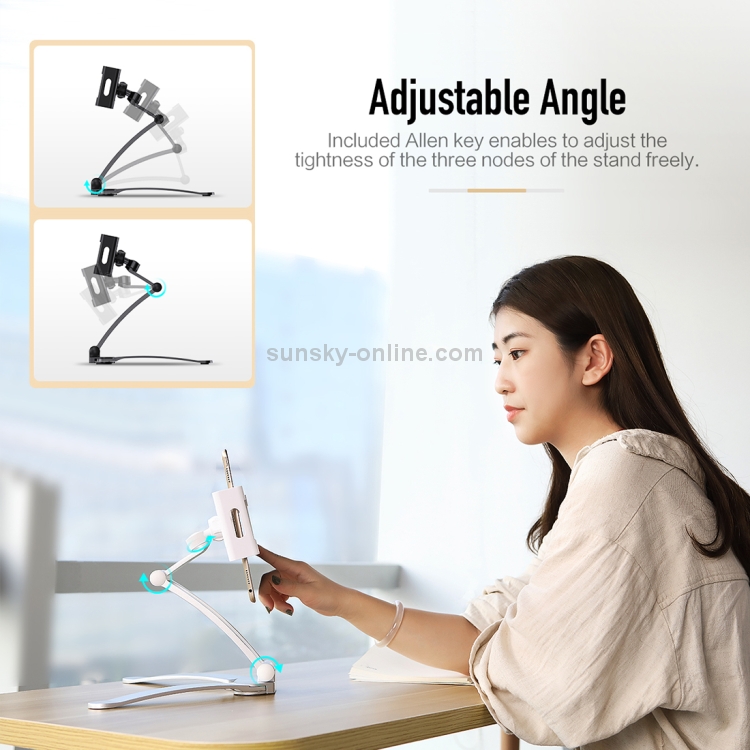 ROCK Universal Adjustable Suspensible Desktop Phone Tablet Stand(Silver) - 8