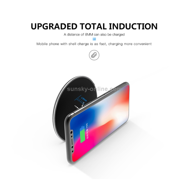 10W Desktop Intelligent Rapid Wireless Charger Fast Chargering Pad ABS + Aluminum Alloy,FT01-A(Black) 10W Desktop Intelligent Rapid Wireless Charger Fast Chargering Pad ABS + Aluminum Alloy,FT01-A(Black)
