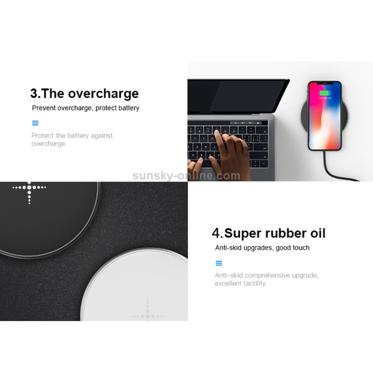 10W Desktop Intelligent Rapid Wireless Charger Fast Chargering Pad ABS + Aluminum Alloy,FT01-A(Black) 10W Desktop Intelligent Rapid Wireless Charger Fast Chargering Pad ABS + Aluminum Alloy,FT01-A(Black)