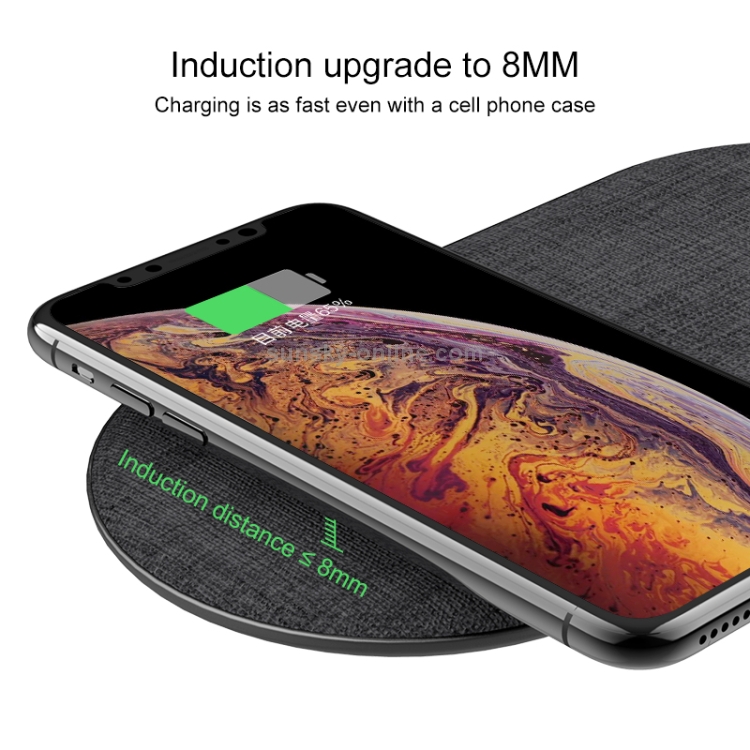 FT03-A Desktop Intelligent Rapid Wireless Charger  Fast Chargering Pad , 2.5W&5W&7.5W&10W(White)