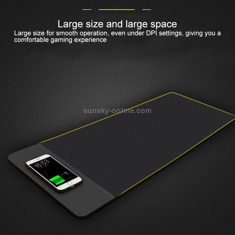 QI Standard Lighting Wireless Charger Thickening Computer Mouse Pad, Size: 79x30x0.7cm QI Standard Lighting Wireless Charger Thickening Computer Mouse Pad, Size: 79x30x0.7cm