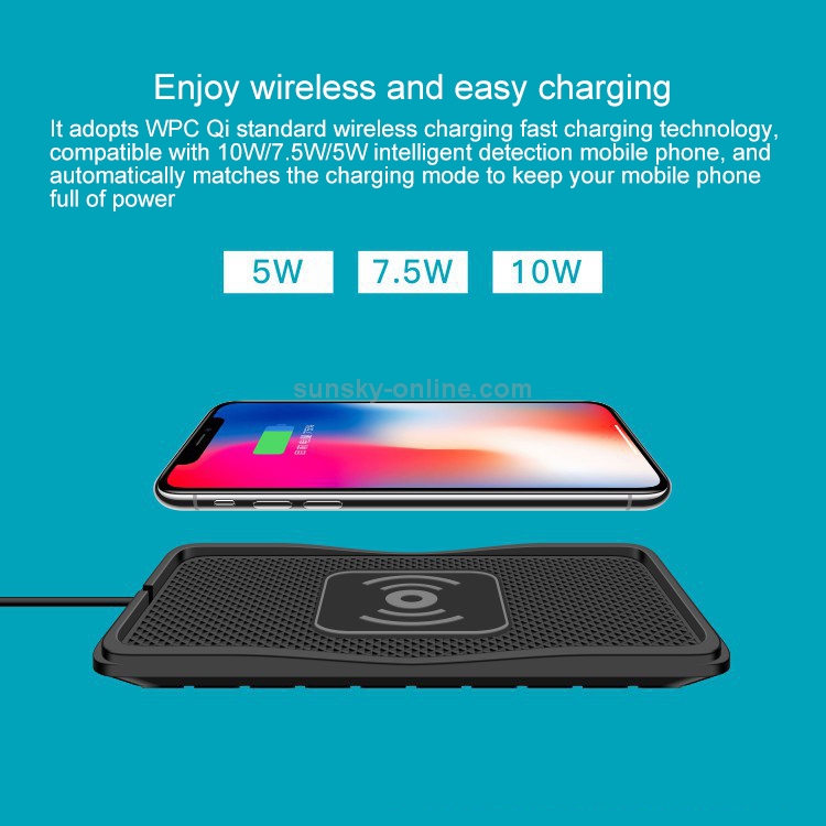 C3 QI Standard Vehicle Anti-skid Wireless Fast Charging Charger C3 QI Standard Vehicle Anti-skid Wireless Fast Charging Charger