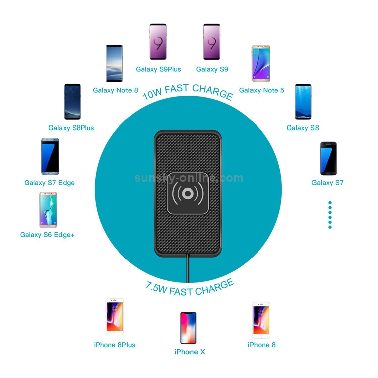 C3 QI Standard Vehicle Anti-skid Wireless Fast Charging Charger C3 QI Standard Vehicle Anti-skid Wireless Fast Charging Charger