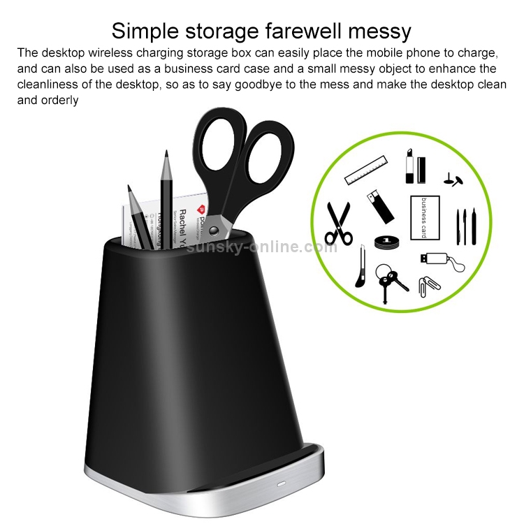 P8X QI Standard Multifunctional Wireless Charging Storage Box for Apple 8/X/XR/XS/XS MAX/8 Plus/QI Phone