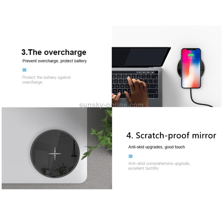 10W Desktop Intelligent Rapid Wireless Charger Fast Chargering Pad ABS & Aluminum Alloy & Packing Cloth,FT01-C(White) 10W Desktop Intelligent Rapid Wireless Charger Fast Chargering Pad ABS & Aluminum Alloy & Packing Cloth,FT01-C(White)