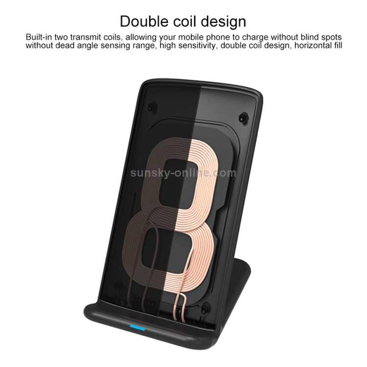 KEQU QI Standard Vertical Wireless Fast Charging Charger Desktop Mobile Phone Bracket KEQU QI Standard Vertical Wireless Fast Charging Charger Desktop Mobile Phone Bracket