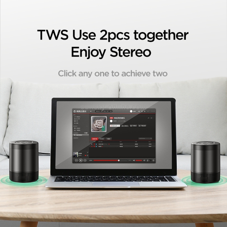 JOYROOM JR-M09 TWS Bluetooth 5.0 Mini Bluetooth Speaker (Black) JOYROOM JR-M09 TWS Bluetooth 5.0 Mini Bluetooth Speaker (Black)