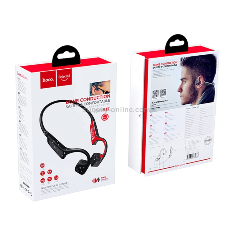 HOCO S17 Wise Sound Bone Conduction Bluetooth Earphone(Black) HOCO S17 Wise Sound Bone Conduction Bluetooth Earphone(Black)