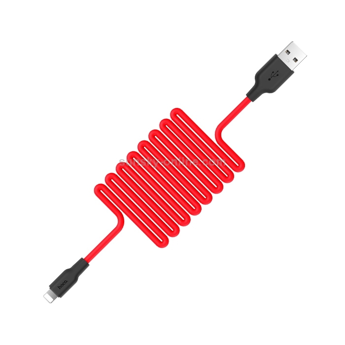 HOCO X21 USB to 8 Pin Interface Silicone Charging Data Cable, Length: 1m (Black Red) HOCO X21 USB to 8 Pin Interface Silicone Charging Data Cable, Length: 1m (Black Red)