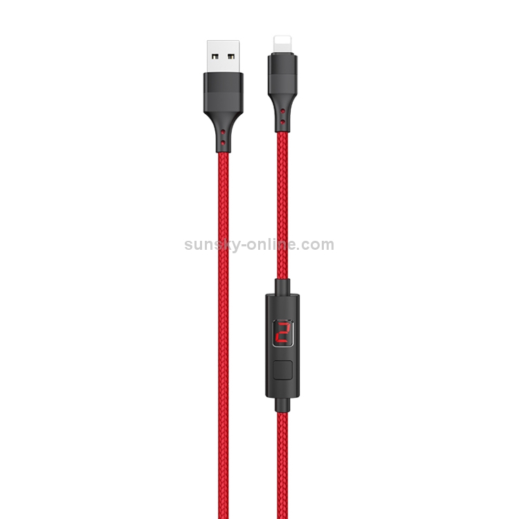 hoco S13 1.2m 2.4A USB to 8 Pin Central Control Timing Charging Data Cable(Red) hoco S13 1.2m 2.4A USB to 8 Pin Central Control Timing Charging Data Cable(Red)