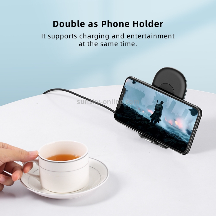 ROCK W30 15W Mobile Phone Wireless Charger Foldable Desktop Holder (Black) ROCK W30 15W Mobile Phone Wireless Charger Foldable Desktop Holder (Black)