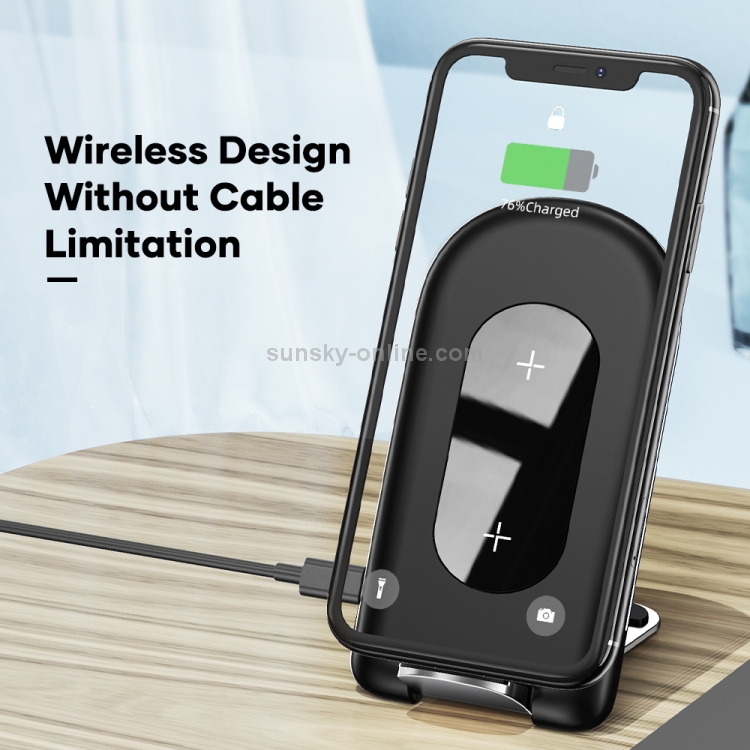 ROCK W30 15W Mobile Phone Wireless Charger Foldable Desktop Holder (Black) ROCK W30 15W Mobile Phone Wireless Charger Foldable Desktop Holder (Black)