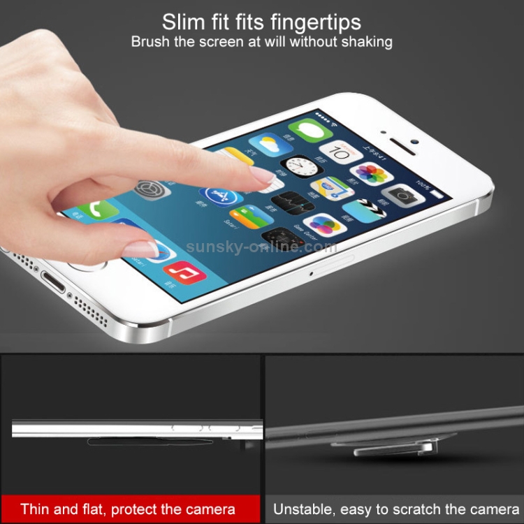 Ultrathin 360 Degree Rotation Mirror Car Ring Bracket Phone Holder(Black) Ultrathin 360 Degree Rotation Mirror Car Ring Bracket Phone Holder(Black)