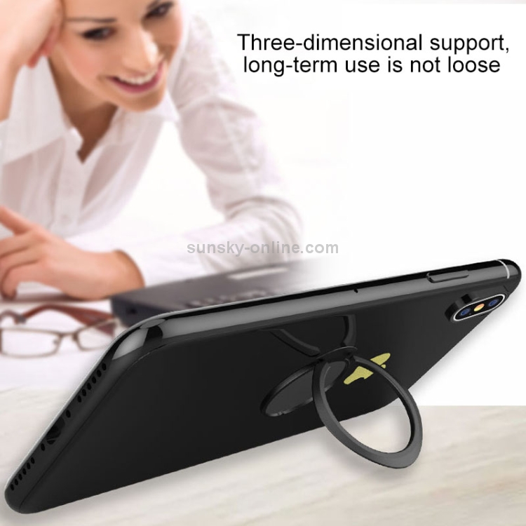 Ultrathin 360 Degree Rotation Mirror Car Ring Bracket Phone Holder(Black) Ultrathin 360 Degree Rotation Mirror Car Ring Bracket Phone Holder(Black)
