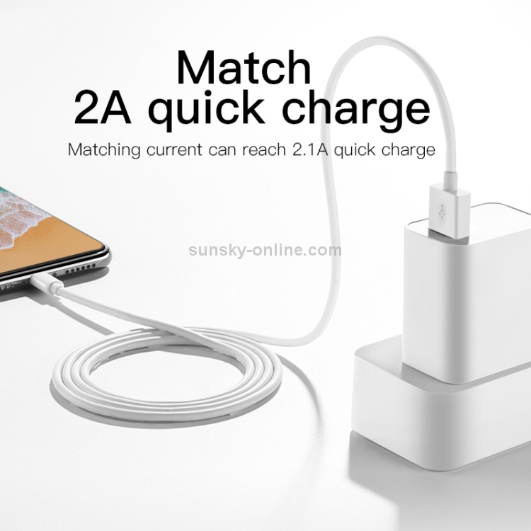 JOYROOM JR-S113 Ben Series 2A 8 Pin Quick Charging Cable, Upgrade Version, Length : 25cm (White) JOYROOM JR-S113 Ben Series 2A 8 Pin Quick Charging Cable, Upgrade Version, Length : 25cm (White)