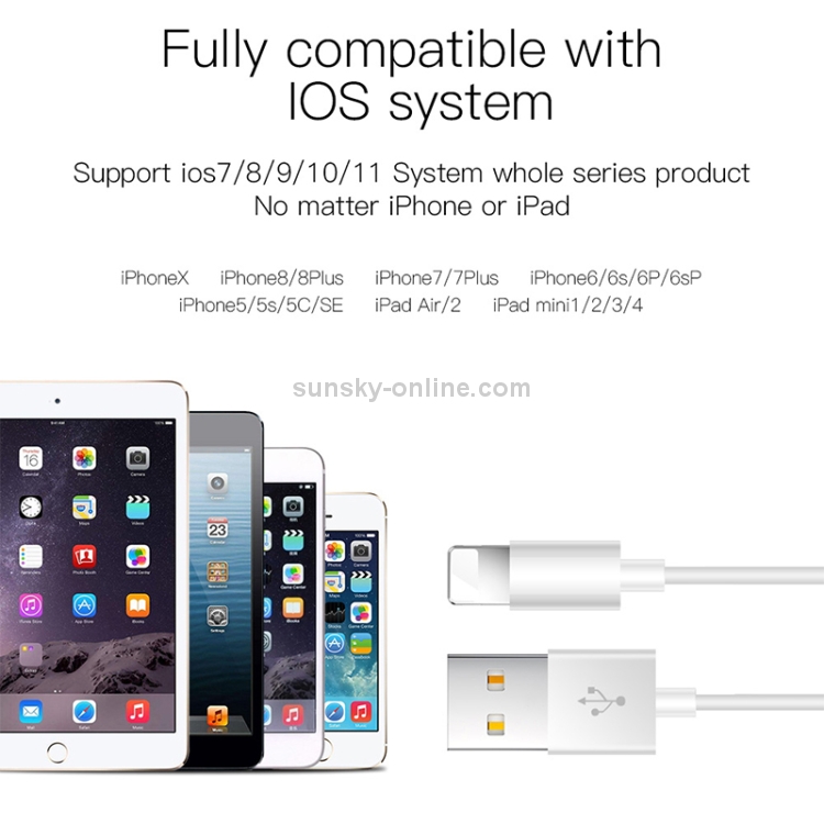 JOYROOM JR-S113 Ben Series 2A 8 Pin Quick Charging Cable, Upgrade Version, Length : 25cm (White) JOYROOM JR-S113 Ben Series 2A 8 Pin Quick Charging Cable, Upgrade Version, Length : 25cm (White)
