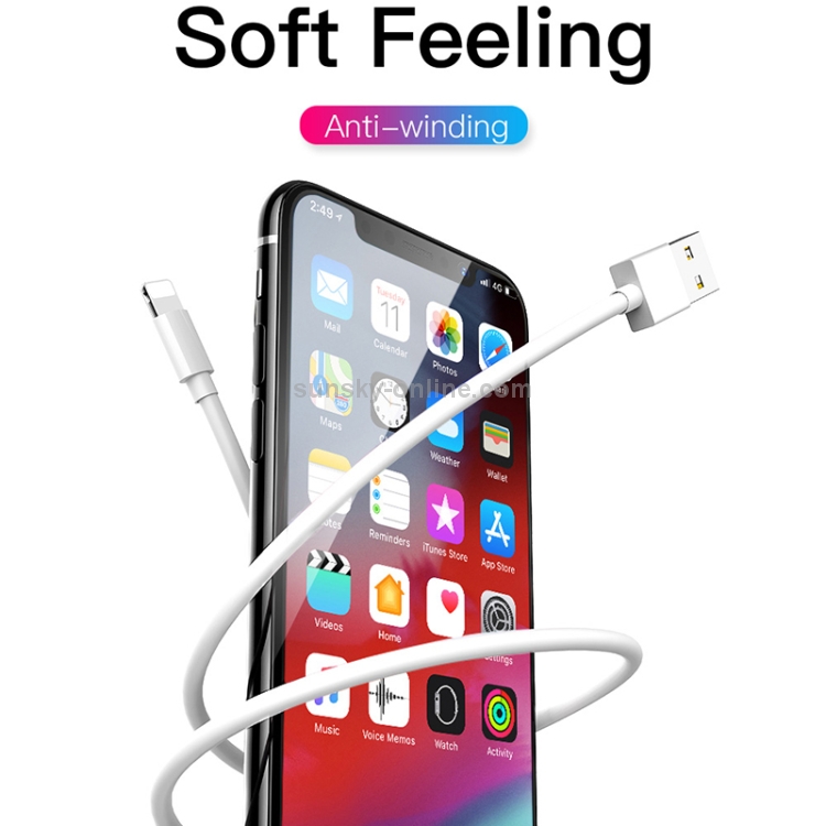 JOYROOM JR-S113 Ben Series 2A 8 Pin Quick Charging Cable, Upgrade Version, Length : 25cm (White) JOYROOM JR-S113 Ben Series 2A 8 Pin Quick Charging Cable, Upgrade Version, Length : 25cm (White)