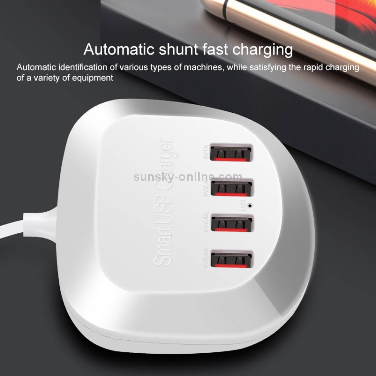 WLX-T3 20W 4 In 1 Multi-function Smart USB Charger(White) WLX-T3 20W 4 In 1 Multi-function Smart USB Charger(White)