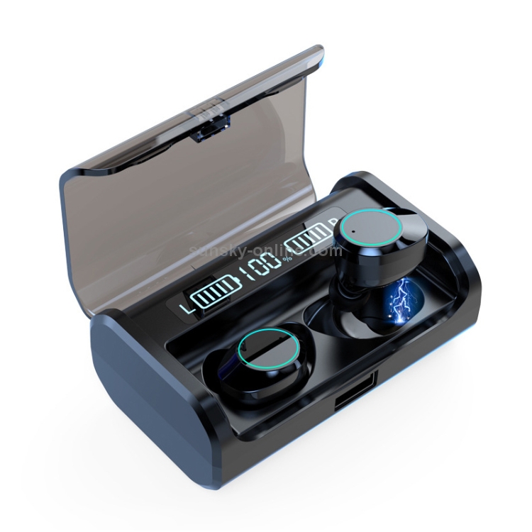 G06 TWS Noise Cancelling V5.0 Wireless Stereo Bluetooth Headset with Charging Case and LED Display(Black) G06 TWS Noise Cancelling V5.0 Wireless Stereo Bluetooth Headset with Charging Case and LED Display(Black)