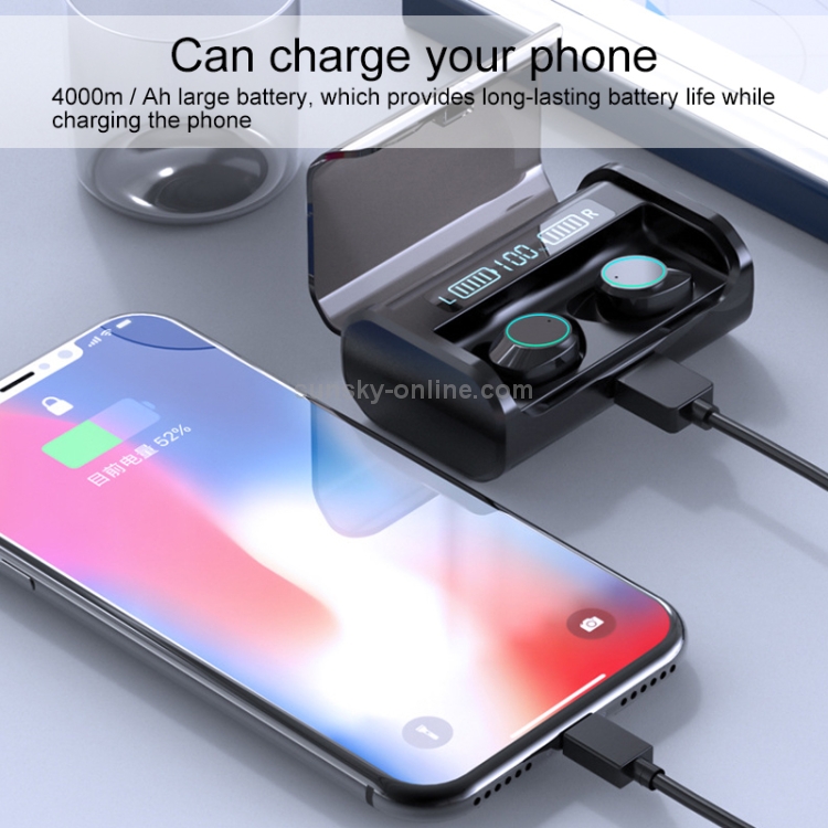 G06 TWS Noise Cancelling V5.0 Wireless Stereo Bluetooth Headset with Charging Case and LED Display(Black) G06 TWS Noise Cancelling V5.0 Wireless Stereo Bluetooth Headset with Charging Case and LED Display(Black)