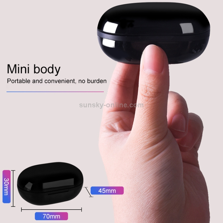 TWS-880 IPX7 Waterproof V5.0 Wireless Stereo Bluetooth Headset with Charging Case(Black)