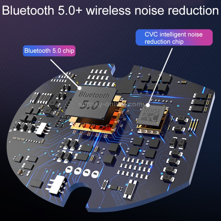 TWS-880 IPX7 Waterproof V5.0 Wireless Stereo Bluetooth Headset with Charging Case(Black)