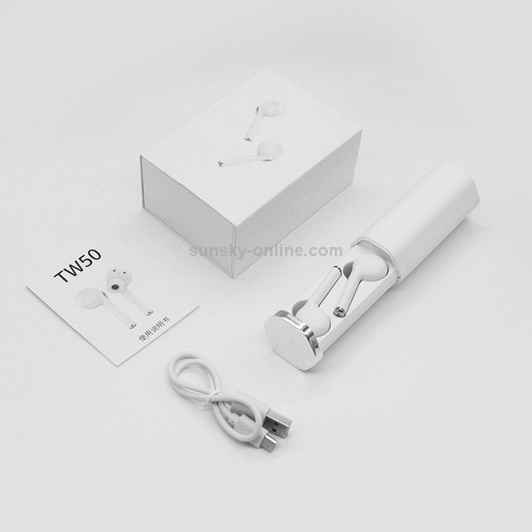 TW50 Macaron TWS V5.0 Wireless Stereo Bluetooth Headset with Charging Case, Support Smart Touch(White) TW50 Macaron TWS V5.0 Wireless Stereo Bluetooth Headset with Charging Case, Support Smart Touch(White)