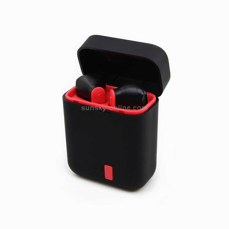 i7s TWS Stereo Dual Noise Cancelling Wireless Bluetooth 5.0+EDR Earphones with Charging Case(Black Red) i7s TWS Stereo Dual Noise Cancelling Wireless Bluetooth 5.0+EDR Earphones with Charging Case(Black Red)