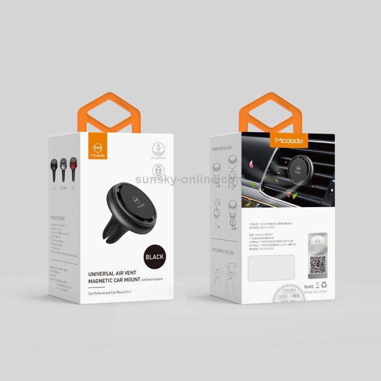 Mcdodo CM-5430 Dolphin Series Magnetic Car Vent Mount Holder with Aroma(Black) Mcdodo CM-5430 Dolphin Series Magnetic Car Vent Mount Holder with Aroma(Black)