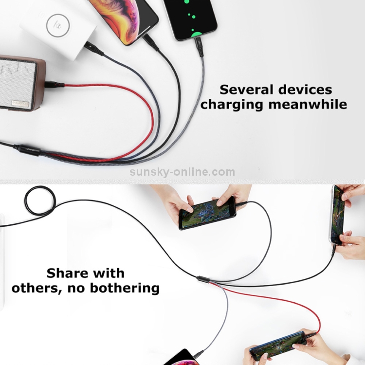 4 in 1 Mcdodo CA-6230 Armor Series Micro USB + 8 Pin + 8 Pin + Type-C to USB Cable, Length: 1.2m (Black) 4 in 1 Mcdodo CA-6230 Armor Series Micro USB + 8 Pin + 8 Pin + Type-C to USB Cable, Length: 1.2m (Black)