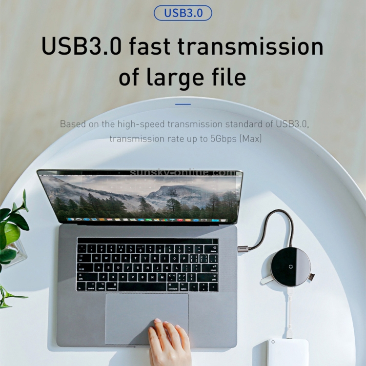 Baseus Circular Mirror Wireless Charger 4K HD HUB Baseus Circular Mirror Wireless Charger 4K HD HUB