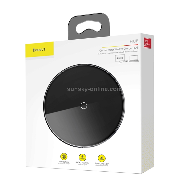 Baseus Circular Mirror Wireless Charger 4K HD HUB Baseus Circular Mirror Wireless Charger 4K HD HUB