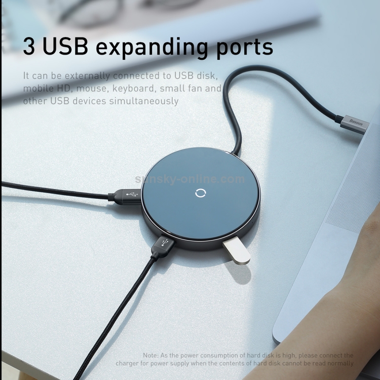 Baseus Circular Mirror Wireless Charger 4K HD HUB Baseus Circular Mirror Wireless Charger 4K HD HUB