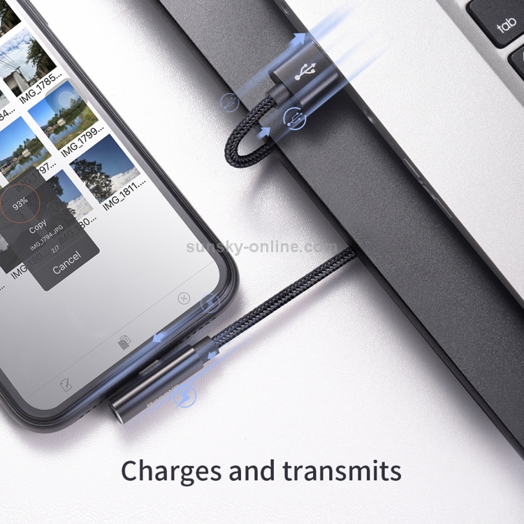 Baseus 0.5m 2A USB A to 8 Pin Rhythem Bent Connector Audio Data Sync Charge Cable(Black) Baseus 0.5m 2A USB A to 8 Pin Rhythem Bent Connector Audio Data Sync Charge Cable(Black)