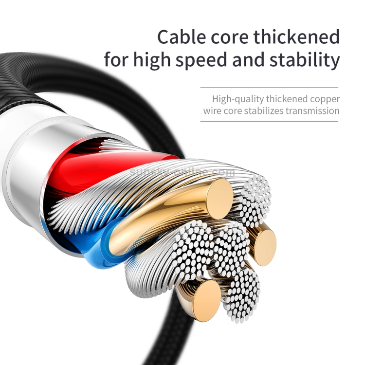 Baseus 0.5m 2A USB A to 8 Pin Rhythem Bent Connector Audio Data Sync Charge Cable(Black) Baseus 0.5m 2A USB A to 8 Pin Rhythem Bent Connector Audio Data Sync Charge Cable(Black)