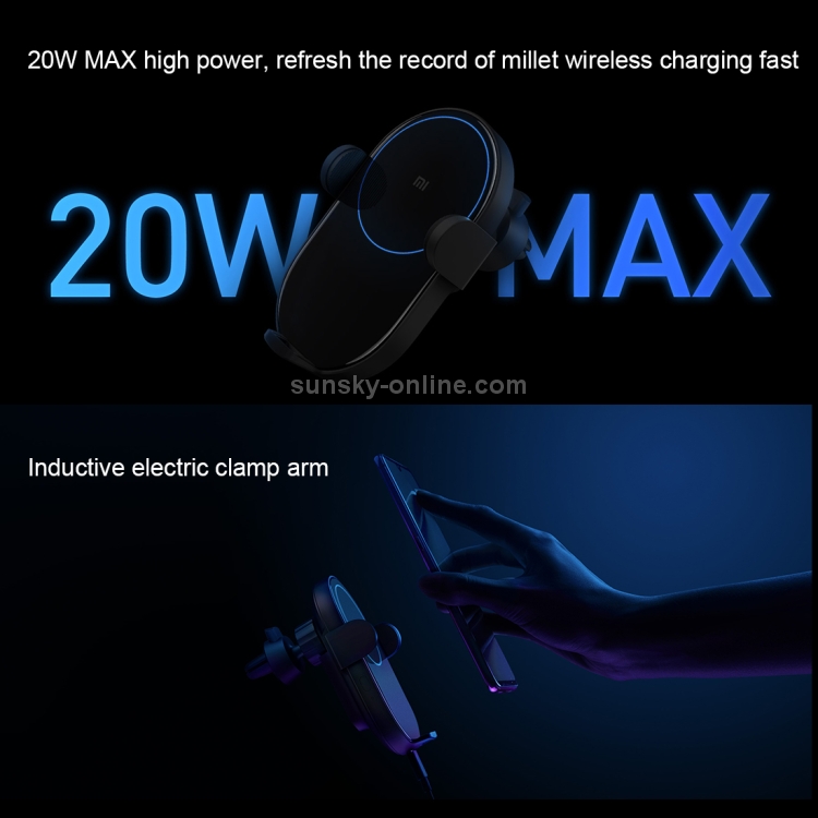 Original Xiaomi 20W Car Mount Qi Standard Wireless Charger(Black) Original Xiaomi 20W Car Mount Qi Standard Wireless Charger(Black)