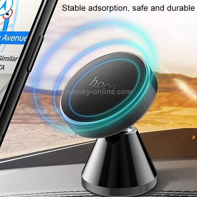 hoco CA46 Portable Car Central Console Metal Magnetic Holder(Black) hoco CA46 Portable Car Central Console Metal Magnetic Holder(Black)