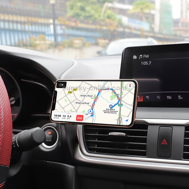 hoco CA46 Portable Car Central Console Metal Magnetic Holder(Black) hoco CA46 Portable Car Central Console Metal Magnetic Holder(Black)