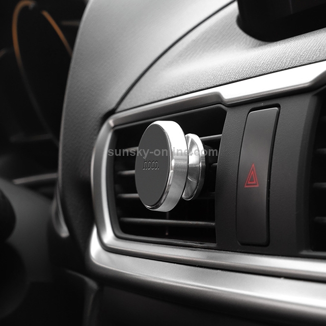 hoco CA47 Portable Car Air Outlet Metal Magnetic Holder(Silver) hoco CA47 Portable Car Air Outlet Metal Magnetic Holder(Silver)