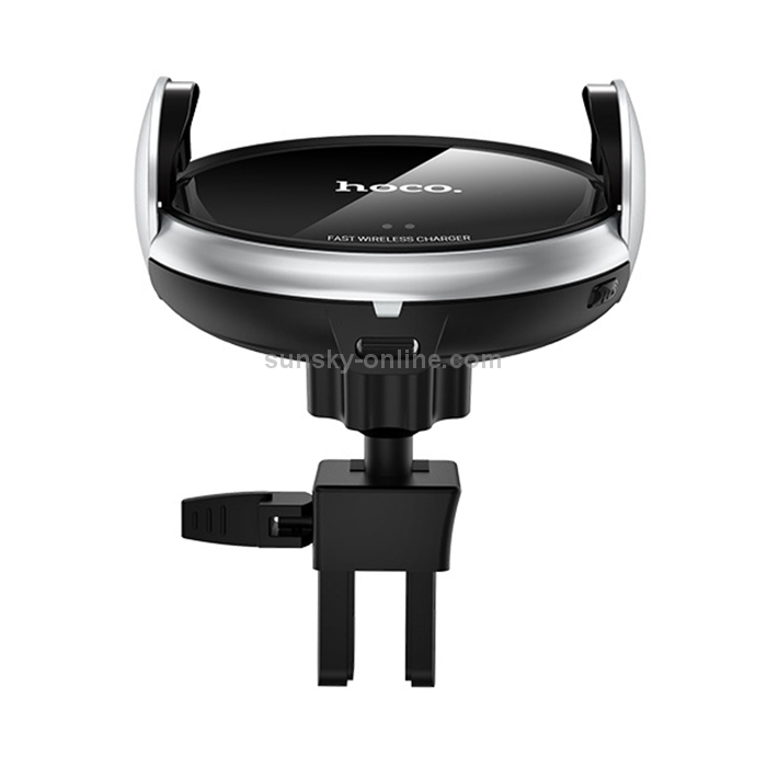 hoco CA48 Portable Car Automatic Induction Wireless Fast Charging Holder (Black Silver) hoco CA48 Portable Car Automatic Induction Wireless Fast Charging Holder (Black Silver)