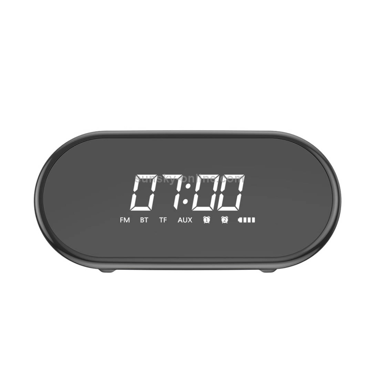 Wireless Bluetooth Speaker with Alarm Clock and  FM Radio Black Baseus NGE09-01 