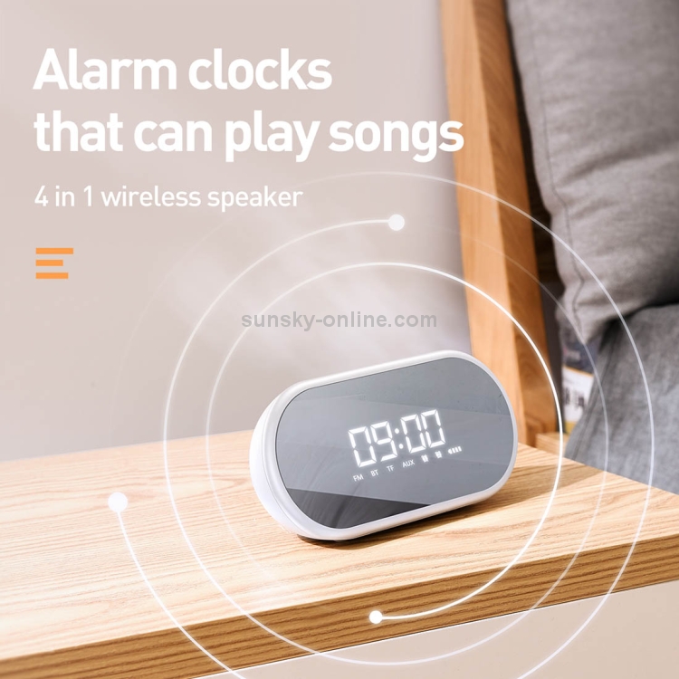 Baseus NGE09-04 Oval Bluetooth Speaker with Digital Display & Ring Ambient Light, Support for Dual Alarm Clock & Hands-free Call & FM & TF Card(Pink) Baseus NGE09-04 Oval Bluetooth Speaker with Digital Display & Ring Ambient Light, Support for Dual Alarm Clock & Hands-free Call & FM & TF Card(Pink)