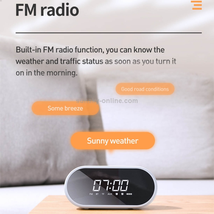 Baseus NGE09-04 Oval Bluetooth Speaker with Digital Display & Ring Ambient Light, Support for Dual Alarm Clock & Hands-free Call & FM & TF Card(Pink) Baseus NGE09-04 Oval Bluetooth Speaker with Digital Display & Ring Ambient Light, Support for Dual Alarm Clock & Hands-free Call & FM & TF Card(Pink)