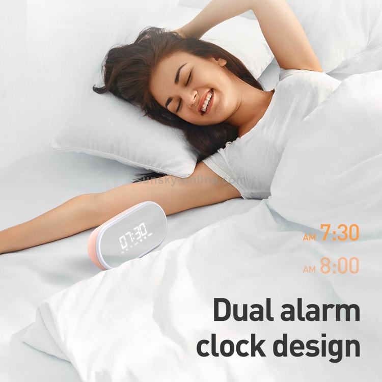 Baseus NGE09-04 Oval Bluetooth Speaker with Digital Display & Ring Ambient Light, Support for Dual Alarm Clock & Hands-free Call & FM & TF Card(Pink) Baseus NGE09-04 Oval Bluetooth Speaker with Digital Display & Ring Ambient Light, Support for Dual Alarm Clock & Hands-free Call & FM & TF Card(Pink)